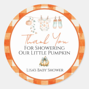 Een Kleine Pompoen Herfst Baby Shower Favor Tag