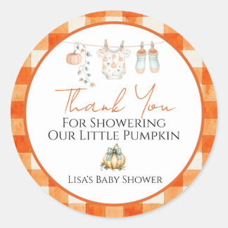 Een Kleine Pompoen Herfst Baby Shower Favor Tag