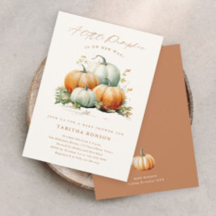 Een Kleine Pompoen Herfst Baby Shower Kaart