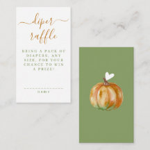 Een Kleine Pompoen Herfst Baby Shower Salie Groen