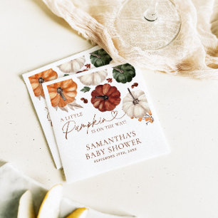 Een Kleine Pompoen Herfst Baby Shower Servet