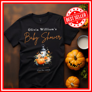 Een Kleine Pompoen Herfst Bloemige Baby Shower T-shirt
