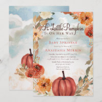 Een kleine pompoen | Herfst Floral Girl Baby Sprin