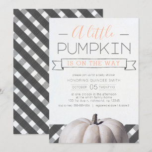 Een kleine pompoen is onderweg Buffalo Check Herfs Kaart