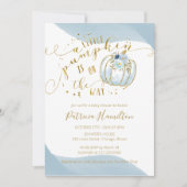 Een kleine pompoen is onderweg, padvinder Baby sho Kaart (Voorkant)