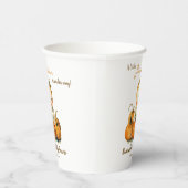 Een kleine pompoen is op weg naar Herfst Baby show Papieren Bekers (Rechts)