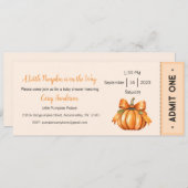 Een kleine pompoen is op weg uitnodiging (Voorkant / Achterkant)