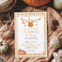 Een Kleine Pompoen Meisje Baby Shower Herfst