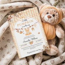 Een kleine pompoen meisje moderne Herfst Baby show