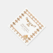 Een kleine pompoen onderweg, Herfst Boho Baby show Servet (Hoek)