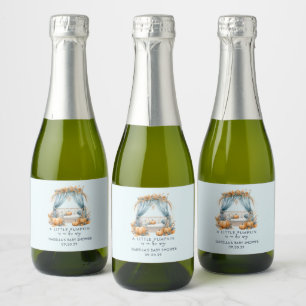 Een kleine pompoen op weg naar z'n Baby shower Sparkling Wijnetiket