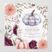 Een kleine pompoen paarse herfst (Voorkant / Achterkant)