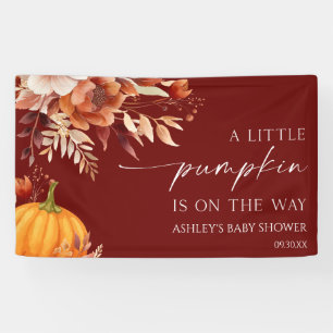 Een Kleine Pompoen Roestig Burgundy Bloemige Baby  Spandoek