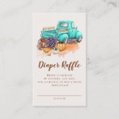 Een kleine pompoen rustieke Herfst Boerderij truck Informatiekaartje (Voorkant)