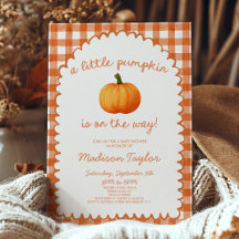 Een Kleine Pompoen Whimsical Oranje Herfst Baby Sh