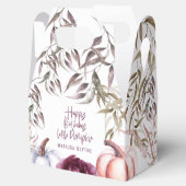 Een kleine pompoenflorale herfst verjaardagsfeest bedankdoosjes (Geopend)