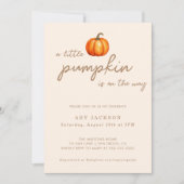 Een kleine pompoenHerfst Baby shower | Genderneutr Kaart (Voorkant)