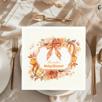 Een kleine pompoenHerfst Floral Baby shower