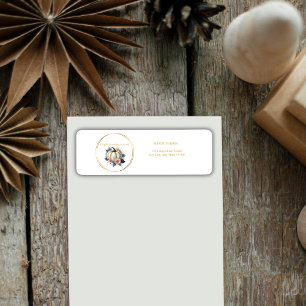 Een kleine pompoenherfst Herfst Floral Baby shower Etiket