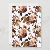 Een kleine pompoenherfst Herfst Floral Baby shower Kaart (Achterkant)