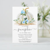 Een kleine pompoenjongen Baby shower-uitnodigingsk Kaart (Staand voorkant)