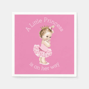 Een kleine prinses Ballerina Baby shower Roze Servet