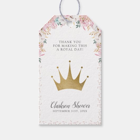 Een kleine prinses cadeaulabel (Voorkant)