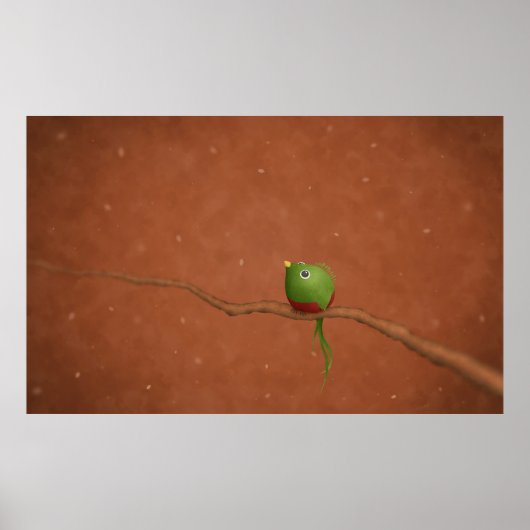 Een kleine Quetzal Poster (Voorkant)