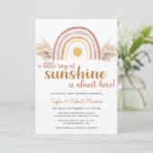 Een kleine Ray Sunshine Boho Rainbow-Baby shower Kaart (Staand voorkant)