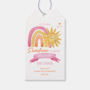 Een kleine Ray Sunshine Girl Baby shower Favor B Cadeaulabel