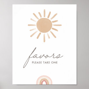 Een kleine Ray van Sunshine Baby shower Favors Sig Poster