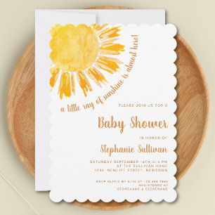 Een kleine Ray van Sunshine Boho Baby shower Kaart