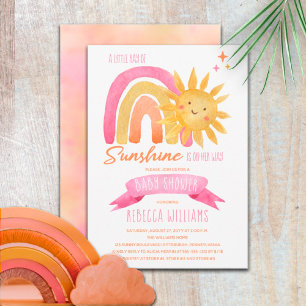 Een kleine Ray van Sunshine Girl Baby shower Kaart
