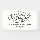 Een kleine Retro gewoon gehuwde autobanner Spandoek (Horizontaal)