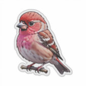 Een kleine rode vogel sticker (Voorkant)
