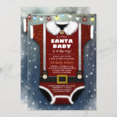 Een kleine Santa Baby is op de weg Boy Baby shower Kaart (Voorkant / Achterkant)