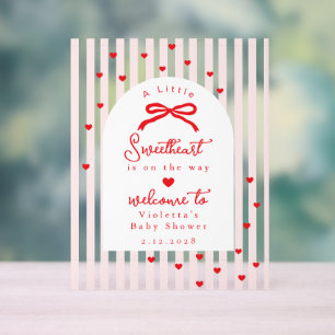 Een kleine schat baby shower boog welkom acryl bord