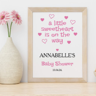 Een kleine schat Meisje Baby Shower Welkom Poster