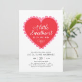 Een kleine schat Valentijnsdag babyshower Kaart (Staand voorkant)