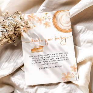 Een kleine schattige taart bakt Baby Shower Informatiekaartje