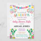 Een kleine senorita baby shower-uitnodiging kaart (Voorkant)