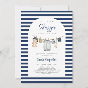 Een Kleine Slagman Baby Shower Jongen Kaart