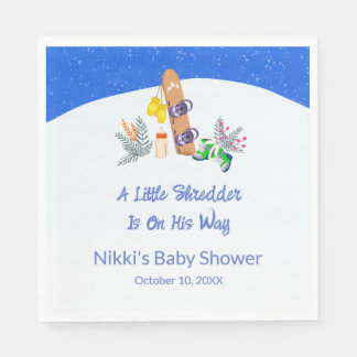 Een Kleine Sneeuwplankrijder Servet