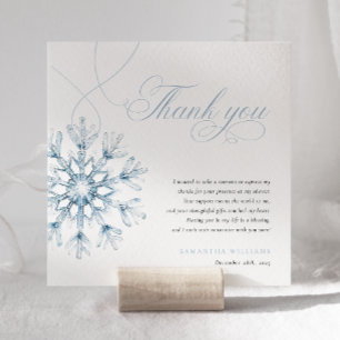 Een Kleine Sneeuwvlok Jongen Baby Shower Bedankkaa Bedankkaart