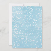 Een kleine Snowflake Blue Baby shower-uitnodiging Kaart (Achterkant)