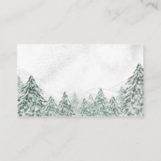 Een kleine Snowflake Grey Baby shower Enclosure Ca Informatiekaartje (Achterkant)