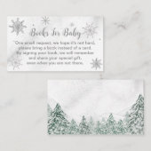 Een kleine Snowflake Grey Baby shower Enclosure Ca Informatiekaartje (Voorkant / Achterkant)