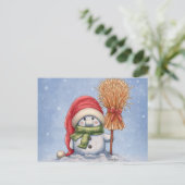 Een kleine Snowman Briefkaart (Staand voorkant)