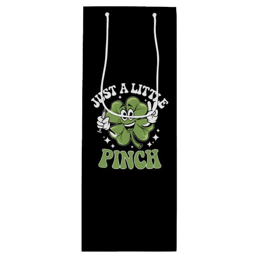 Een kleine snuifverpleegster op St Patrick's Day Wijn Cadeautas (Voorkant)