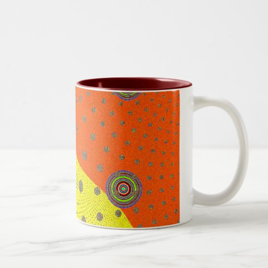 Eén kleine stap tweekleurige koffiemok (Rechts)